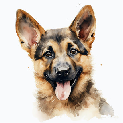 German Shepherd dog fabric panel