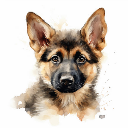 German Shepherd dog fabric panel