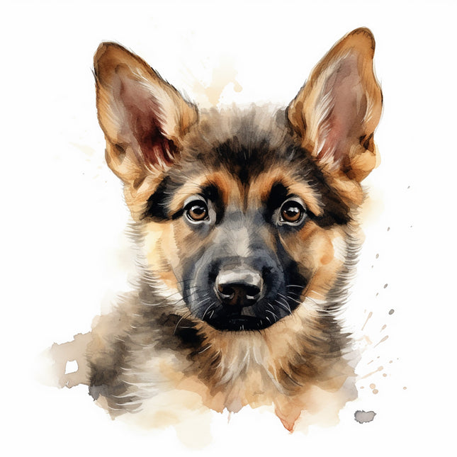 German Shepherd dog fabric panel