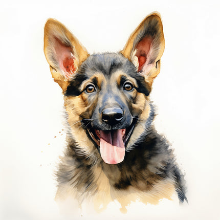 German Shepherd dog fabric panel