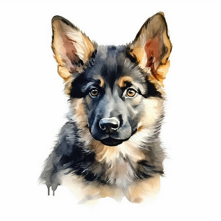 German Shepherd dog fabric panel