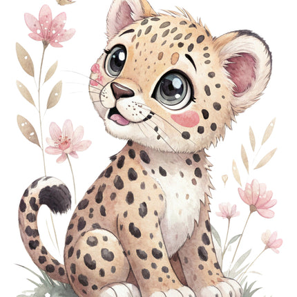 leopard cub sewing panel