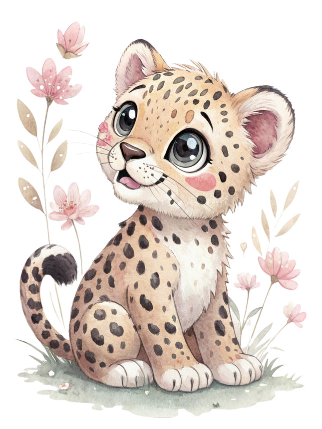 leopard cub sewing panel