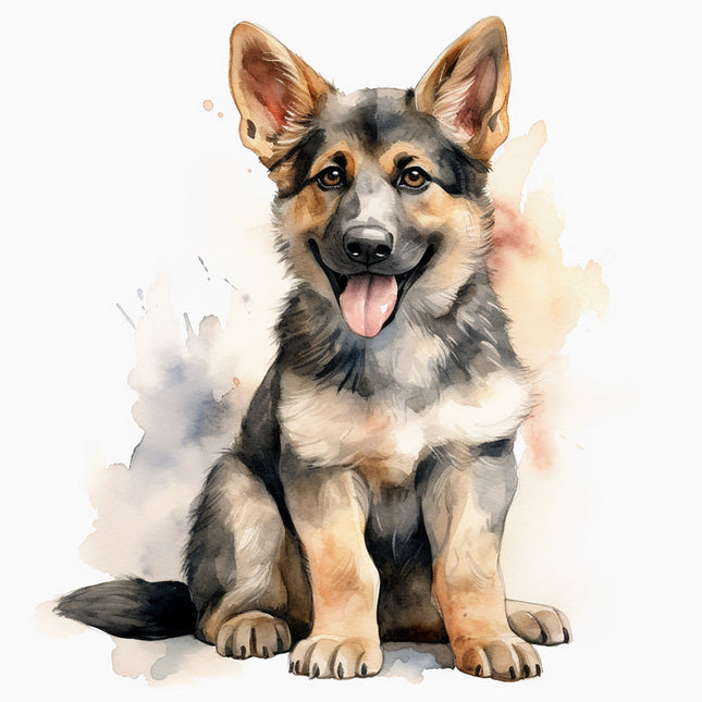 German Shepherd dog fabric panel