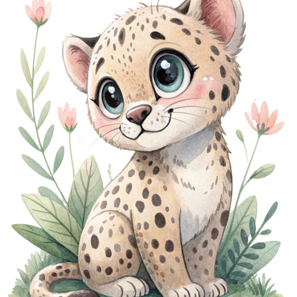 leopard cub quilt block