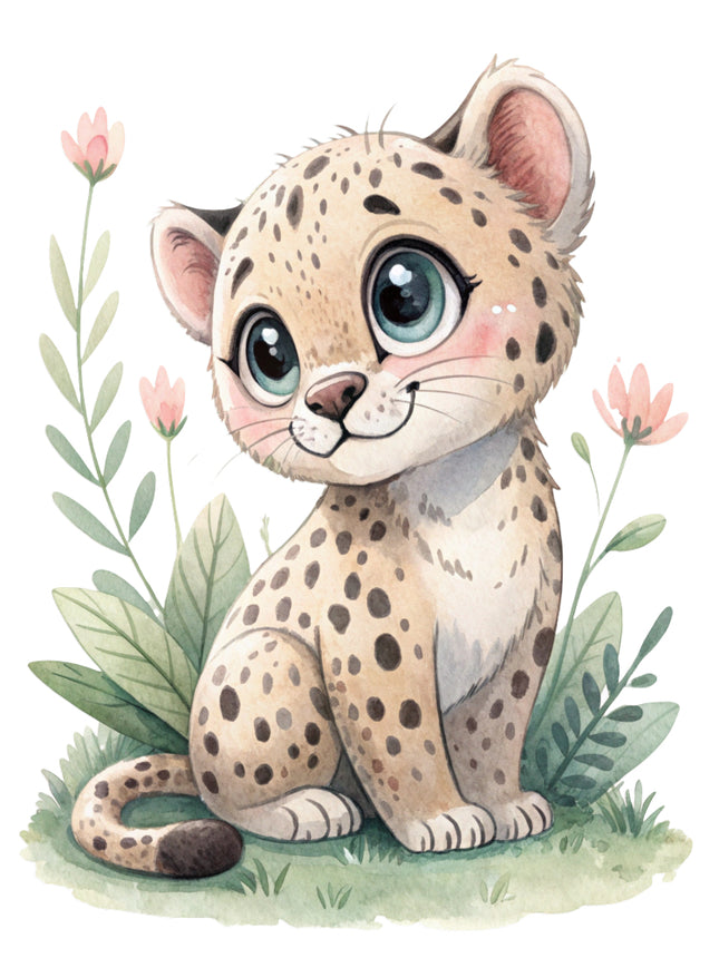 leopard cub quilt block