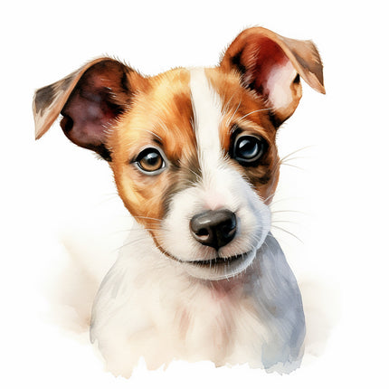 jack russell cotton fabric panel