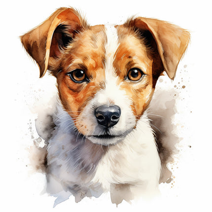 jack russell cotton fabric panel