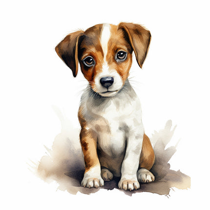 jack russell cotton fabric panel