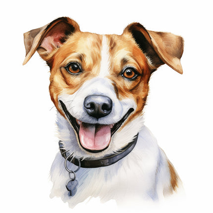 jack russell cotton fabric panel