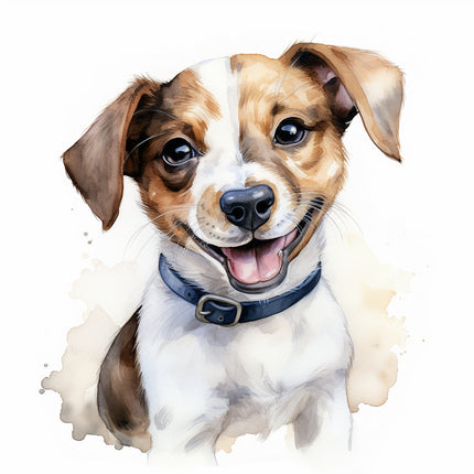 jack russell cotton fabric panel