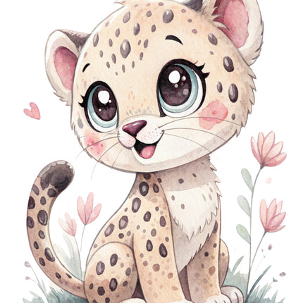 leopard cub quilt block