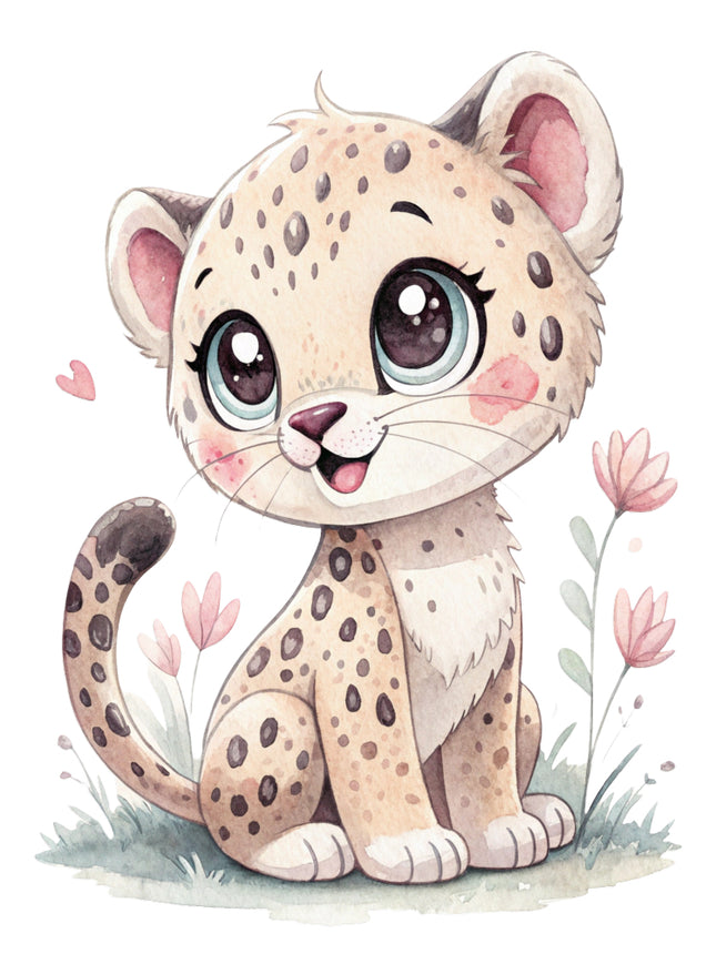 leopard cub quilt block