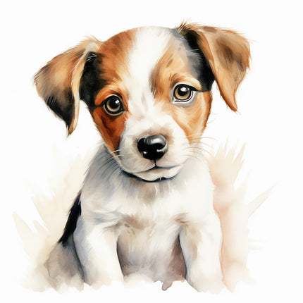 jack russell cotton fabric panel