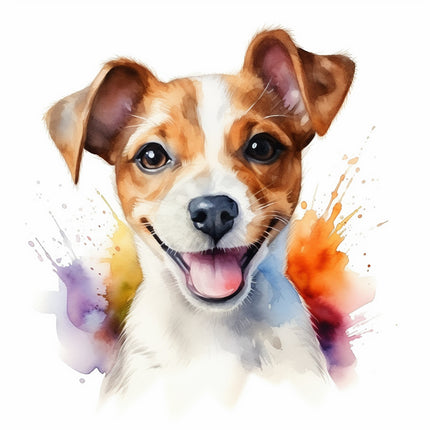 jack russell cotton fabric panel