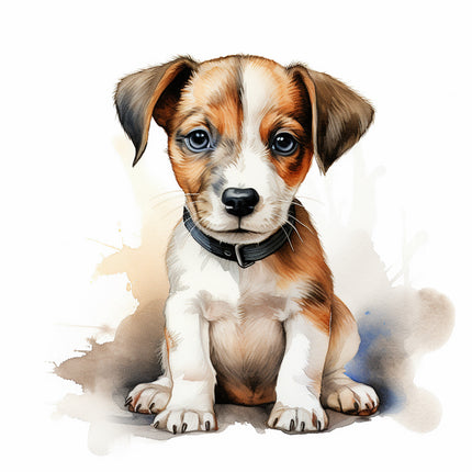 jack russell cotton fabric panel