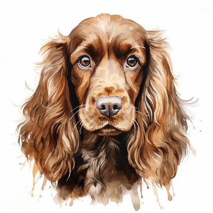 cocker spaniel dog cotton quilt block