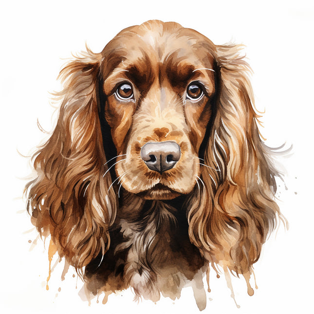 cocker spaniel dog cotton quilt block