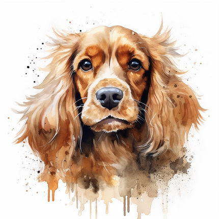 cocker spaniel dog cotton quilt block