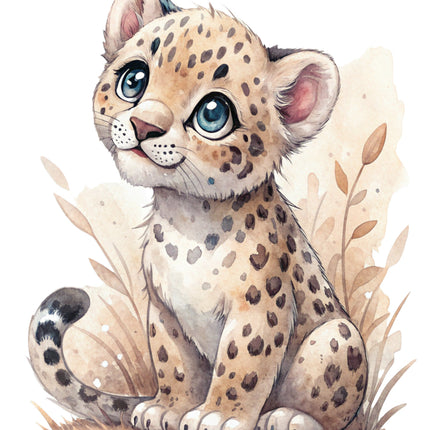 leopard cub quilt block