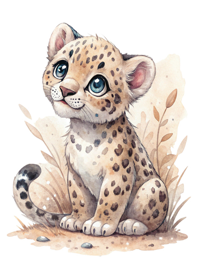 leopard cub quilt block