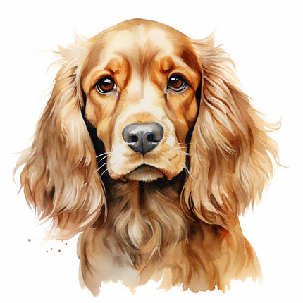 cocker spaniel dog cotton quilt block