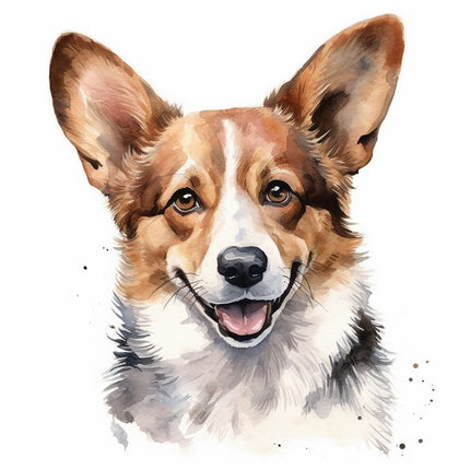 corgi dog cotton quilt panel