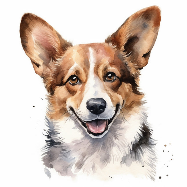 corgi dog cotton quilt panel