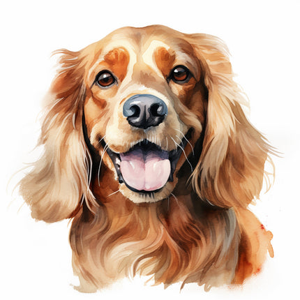 cocker spaniel dog cotton quilt block