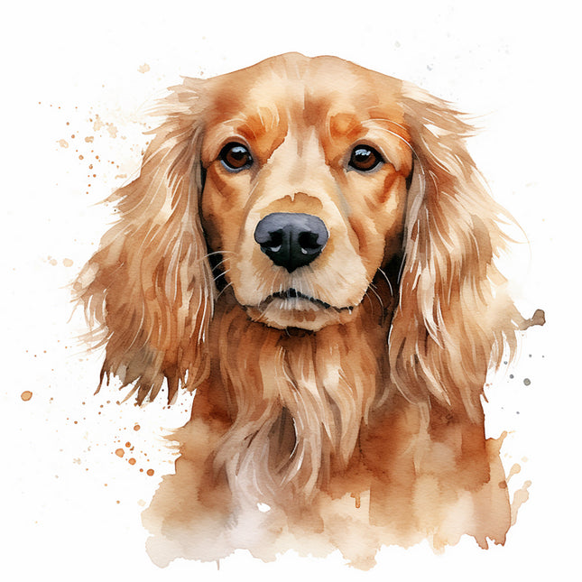 cocker spaniel dog cotton quilt block