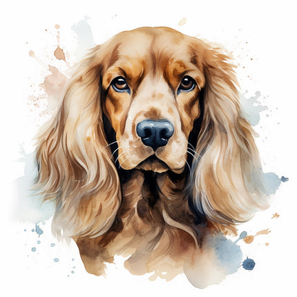 cocker spaniel dog cotton quilt block