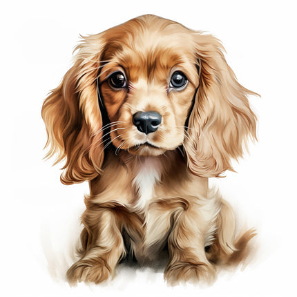 cocker spaniel dog cotton quilt block