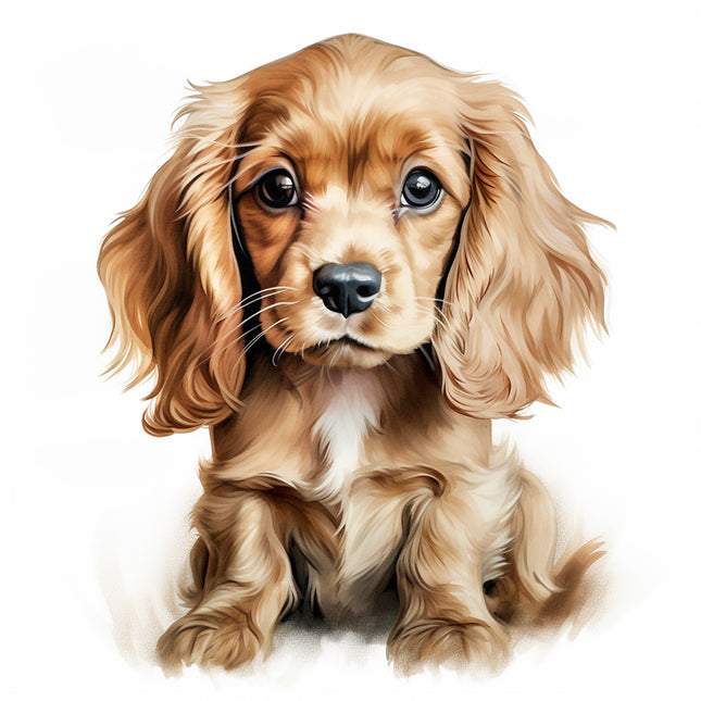 cocker spaniel dog cotton quilt block