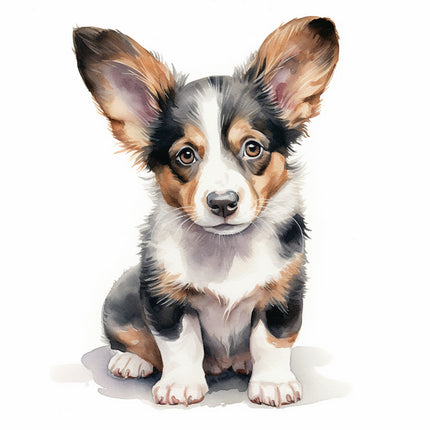 corgi dog cotton quilt panel