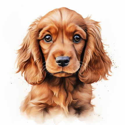 cocker spaniel dog cotton quilt block