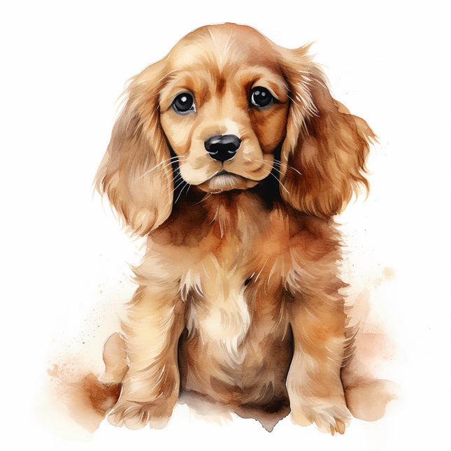 cocker spaniel dog cotton quilt block