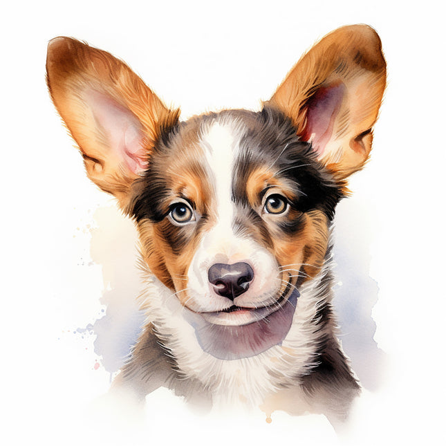 corgi dog cotton quilt panel