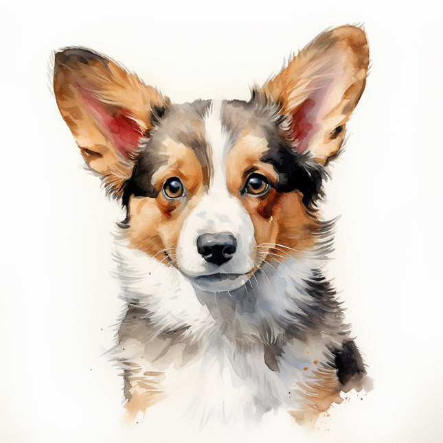 corgi dog cotton quilt panel