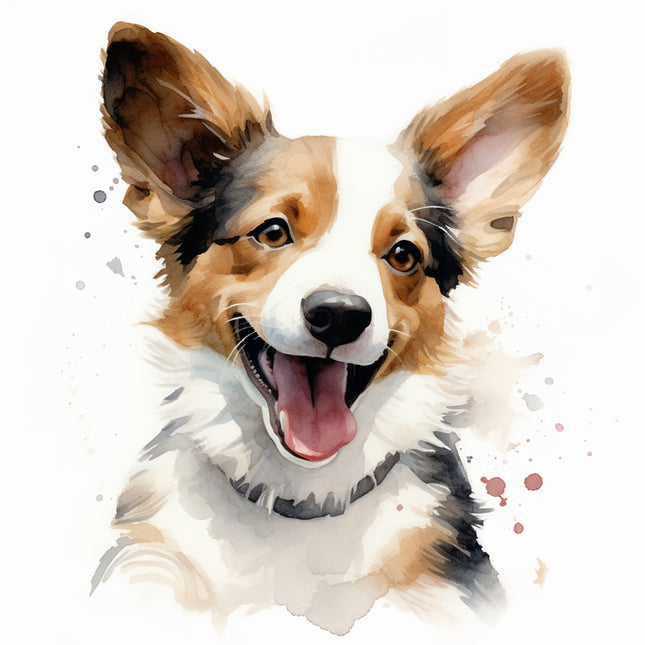 corgi dog cotton quilt panel