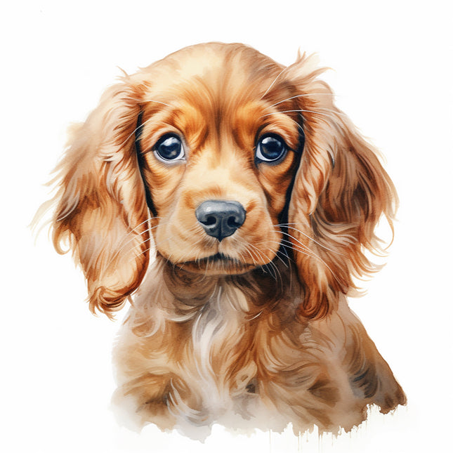 cocker spaniel dog cotton quilt block