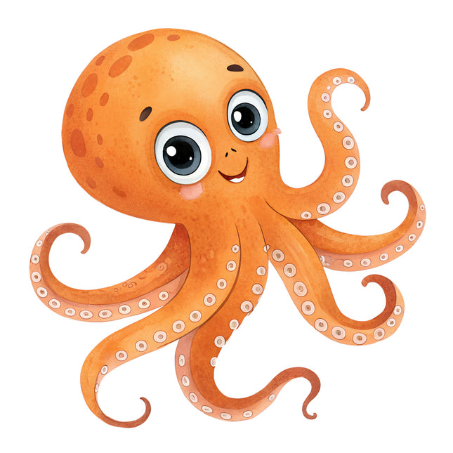 Cartoon octopus quilt block