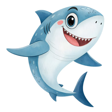 Cartoon shark quilt block