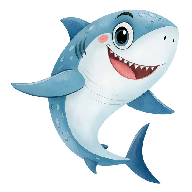 Cartoon shark quilt block