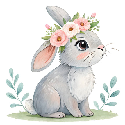 boho bunny fabric panel