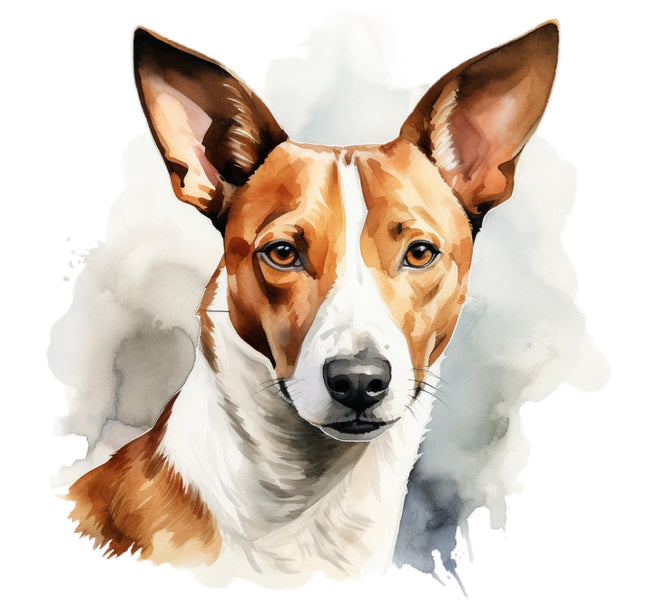 Basenji dog fabric panel