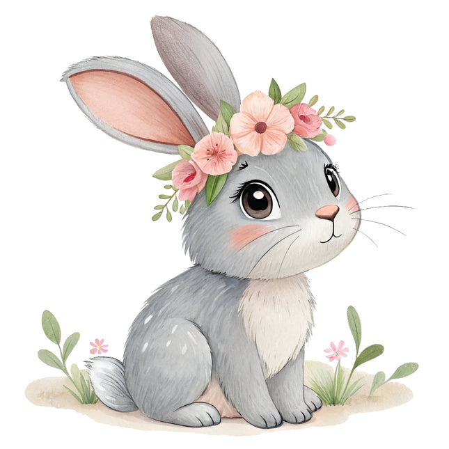 boho bunny fabric panel