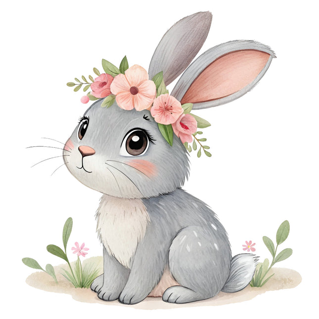 boho rabbit fabric panel