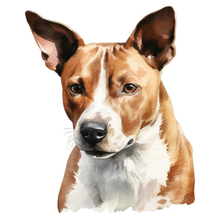 Basenji dog fabric panel