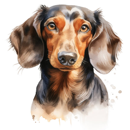 dachshund dog cotton fabric panel