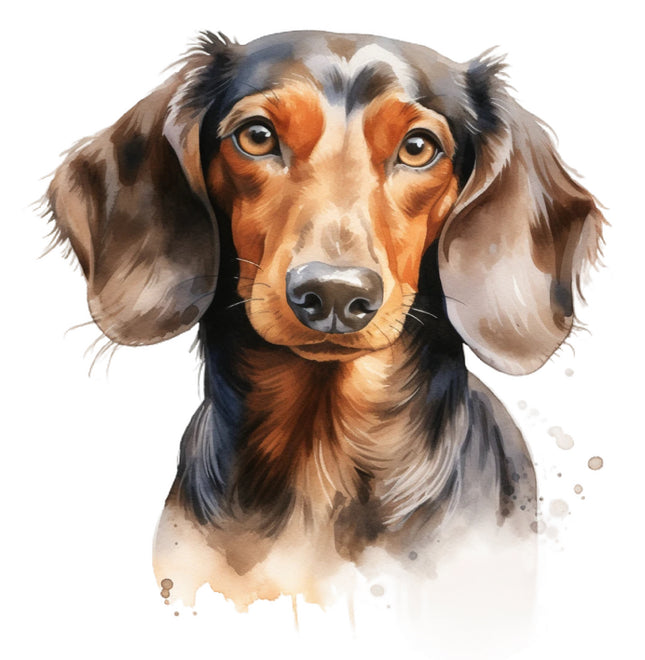 dachshund dog cotton fabric panel